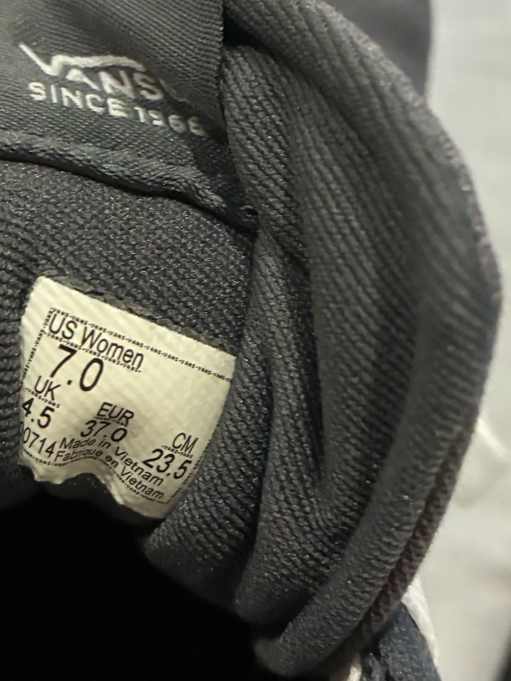 Vans Gray and White High-Top Canvas Sneakers